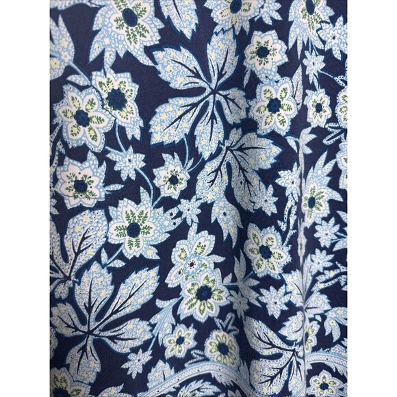 J. Jill Skirt Blue Floral Cotton Modal Pull On Casual Career Women's Size Medium - Picture 2 of 11
